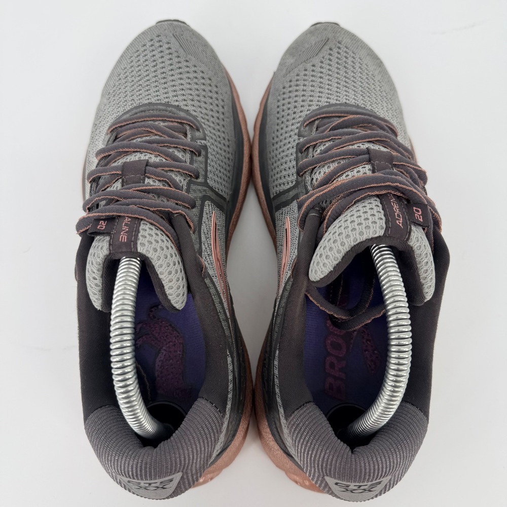 Brooks Adrenaline GTS 20 Womens Sz 9.5 Running Shoes Grey Rose Gold 1202961B045 - Picture 6 of 8